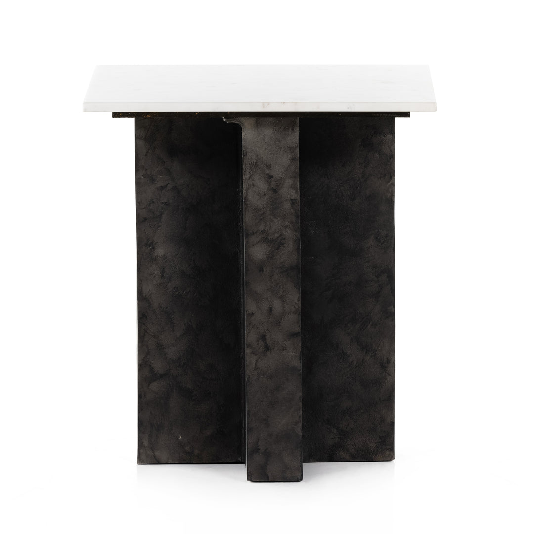 Mesa lateral para sala moderna con mármol sólido Jorg