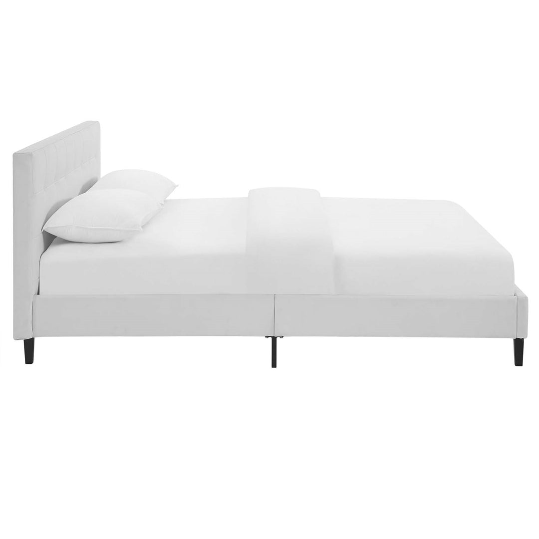 Cama Full de piel sintética Nayla