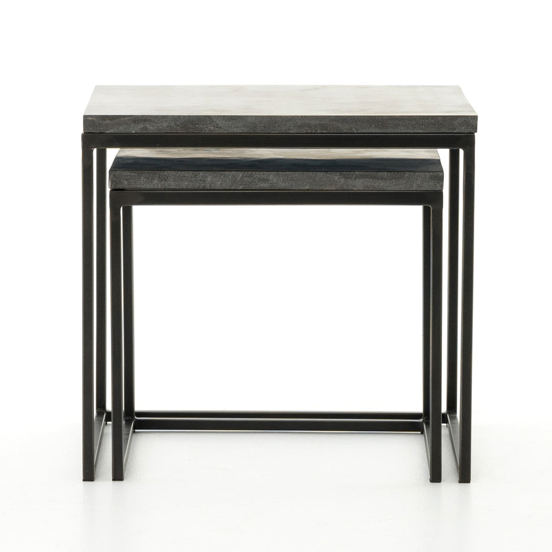 Mesa lateral para sala de nido con piedra azul Jeson
