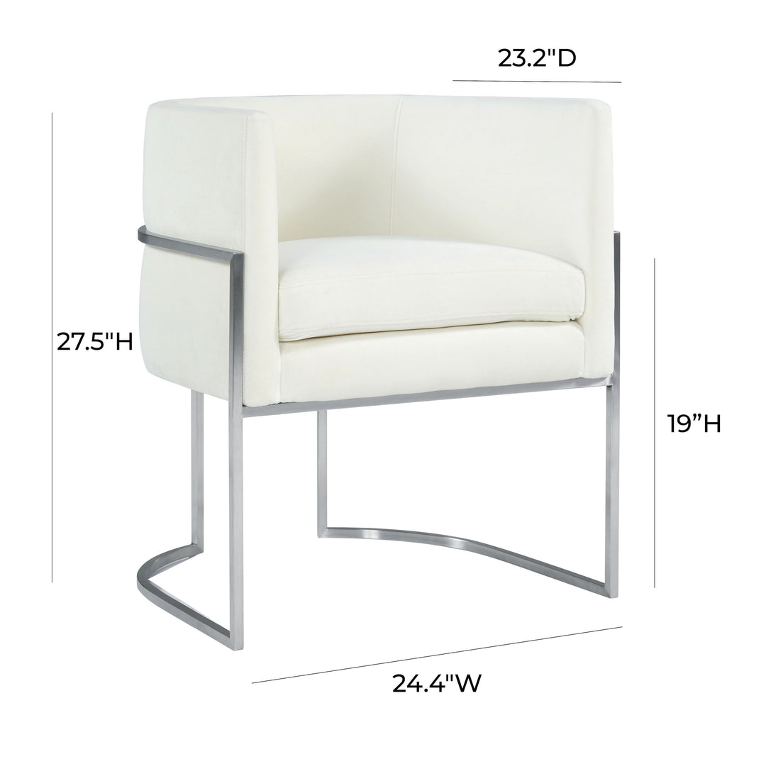 Silla de comedor de terciopelo Tajura