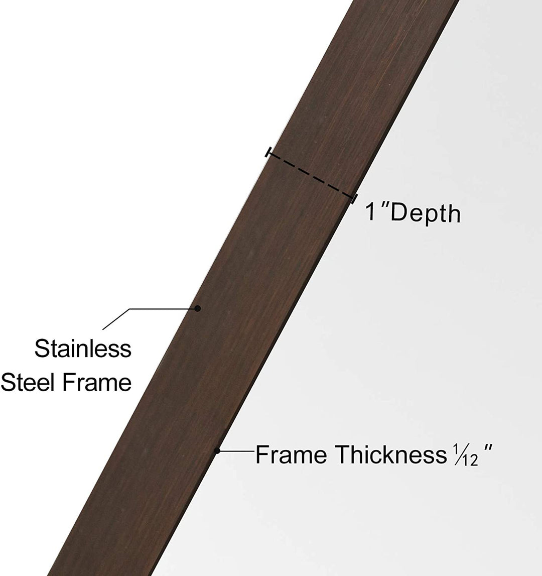 Espejo de pared para baño de acero inoxidable Odyssee