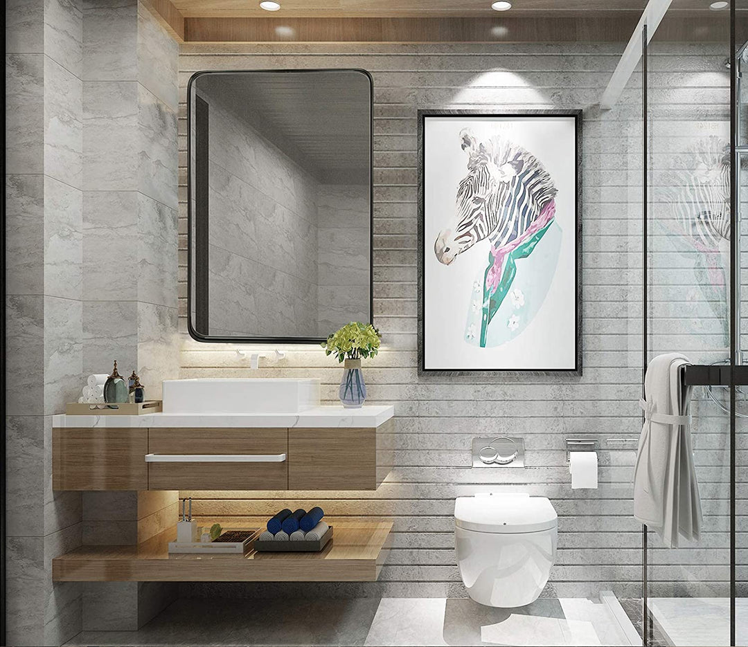 Espejo de pared para baño de acero inoxidable Odyssee