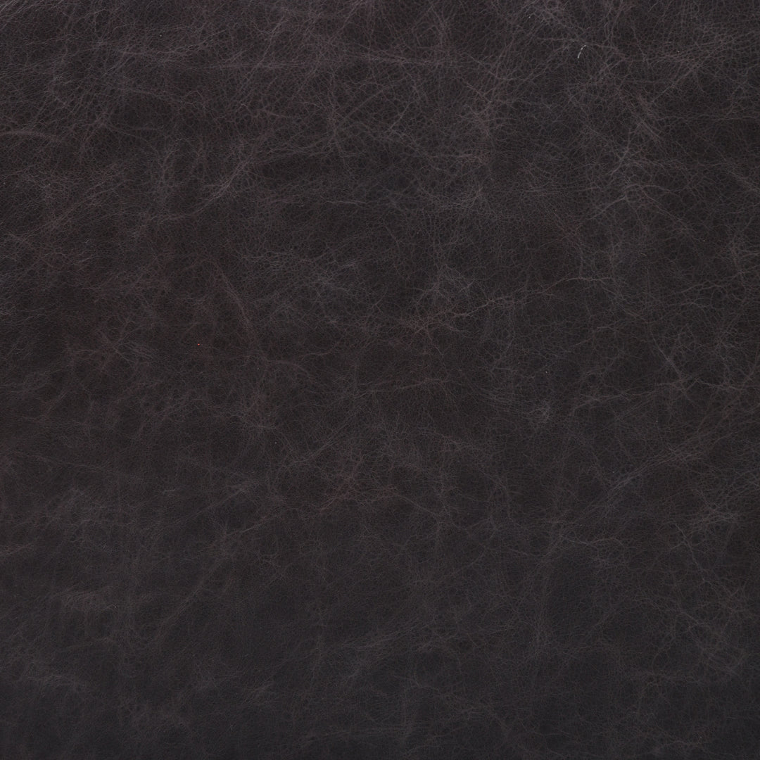 Color negro del cuero de grano superior de la banca de madera para sala Bretó ABRE-03.