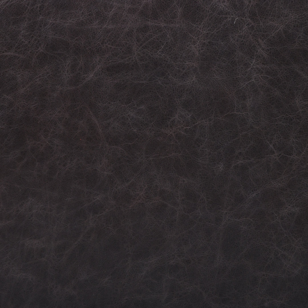 Color negro del cuero de grano superior de la banca de madera para sala Bretó ABRE-03.