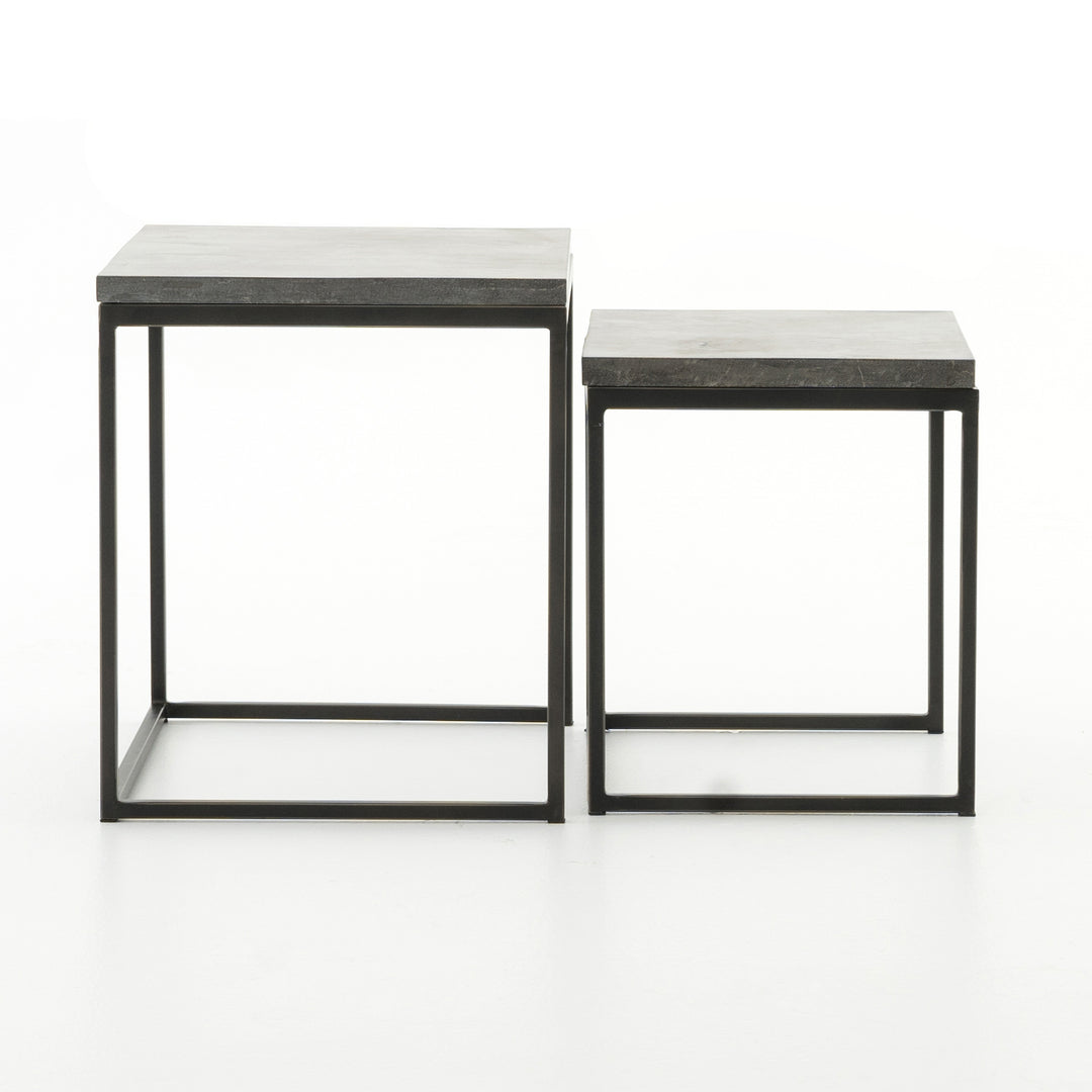 Mesa lateral para sala de nido con piedra azul Jeson
