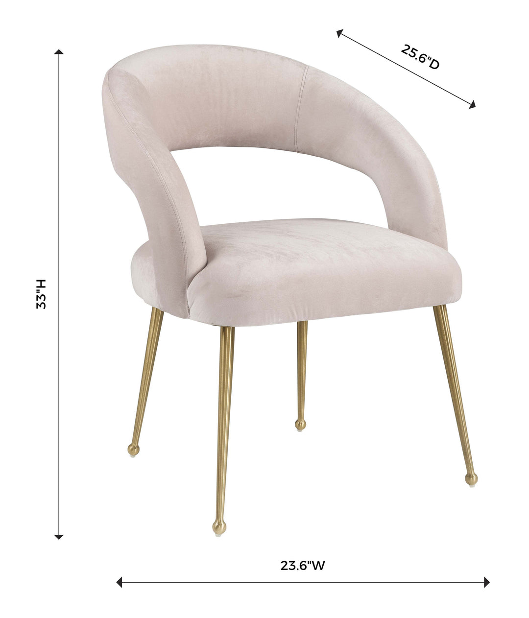 Silla terciopelo para comedor moderno Elya