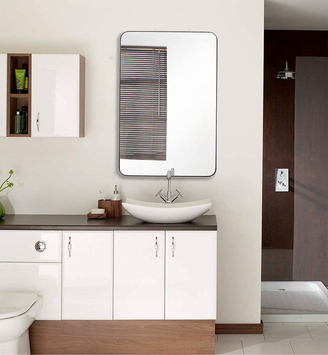 Espejo de pared para baño de acero inoxidable Odyssee