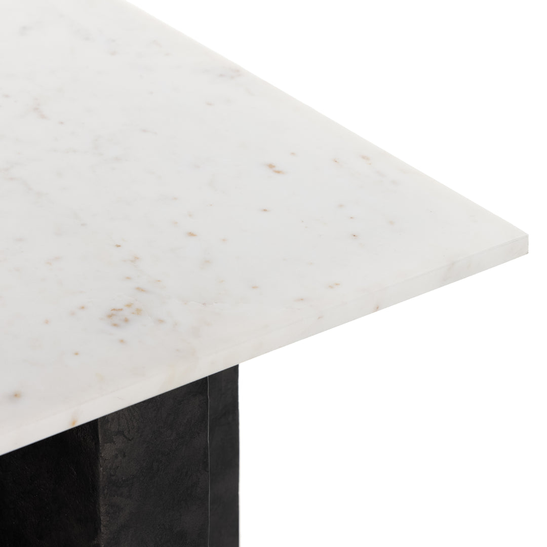 Mesa lateral para sala moderna con mármol sólido Jorg