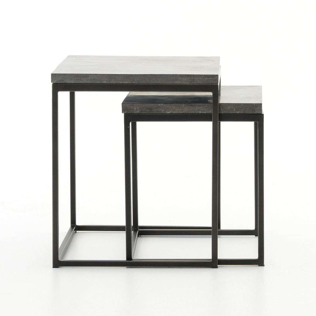 Mesa lateral para sala de nido con piedra azul Jeson