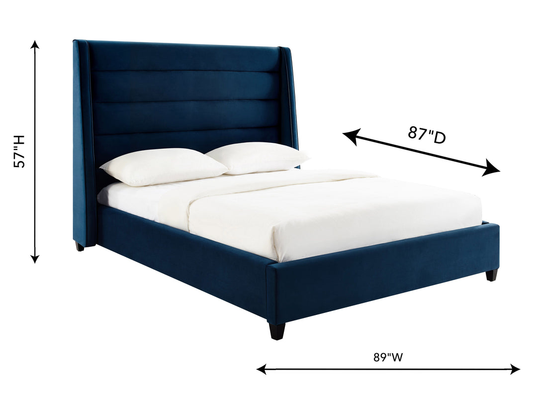 Cama King de terciopelo Akania