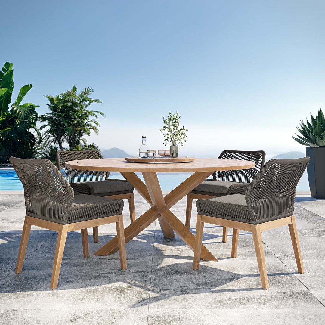 Silla exterior para patio de madera de teca Primo