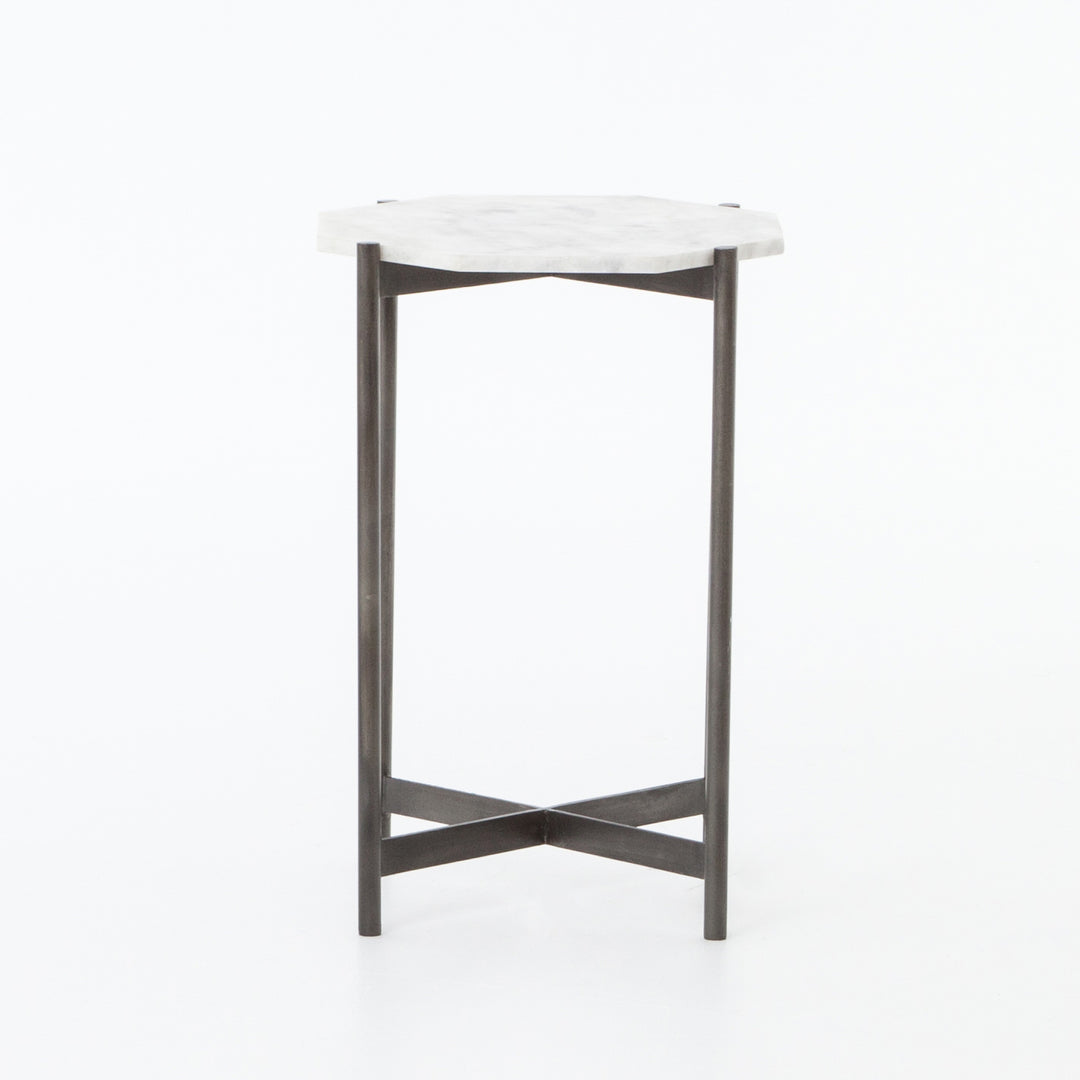 Mesa lateral con mármol sólido octagonal Ayata