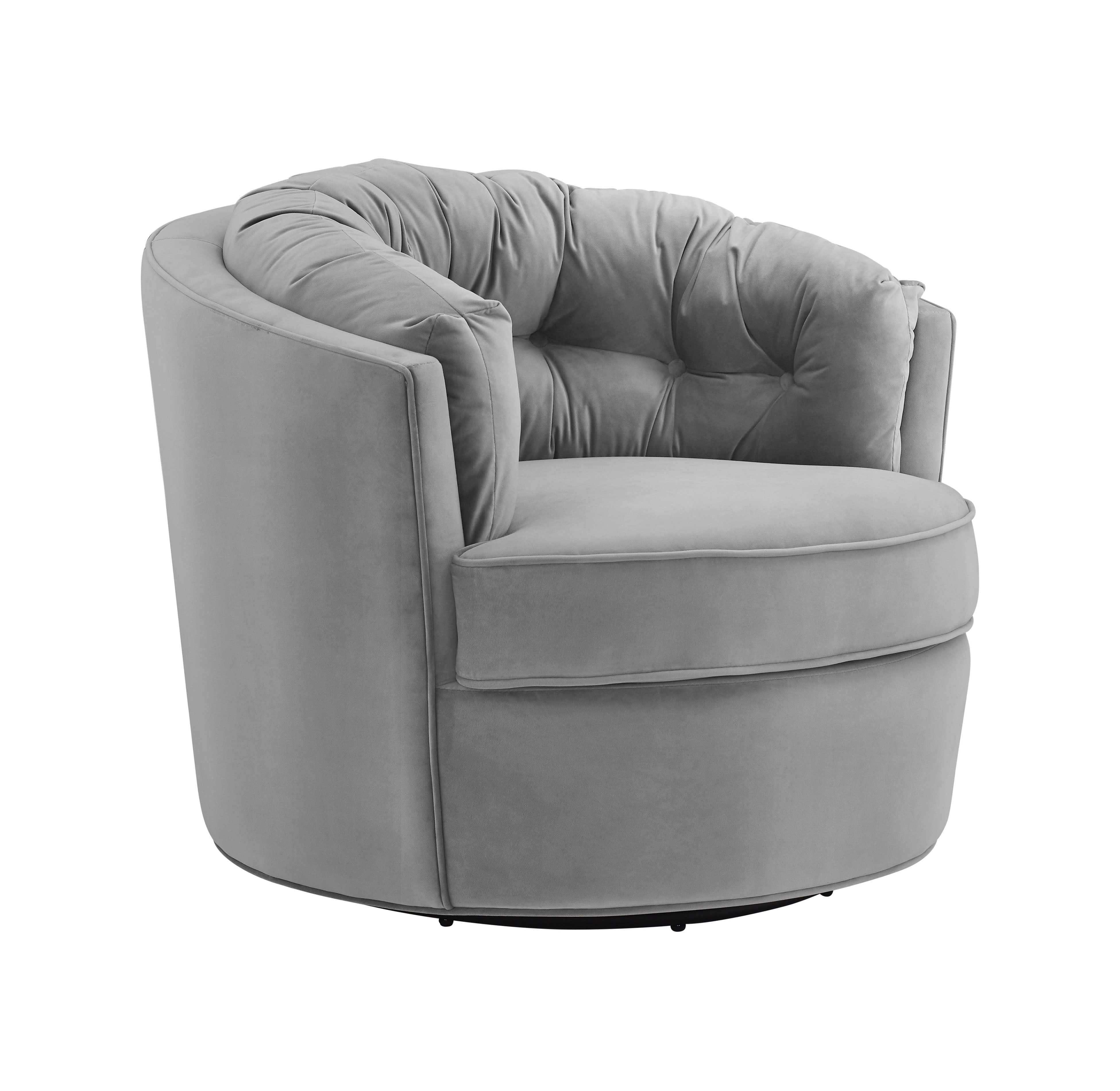 Silla giratoria de terciopelo Alcee.