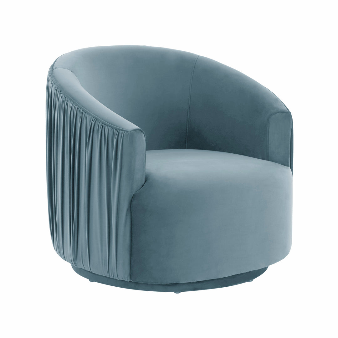 Silla giratoria de terciopelo Helicia