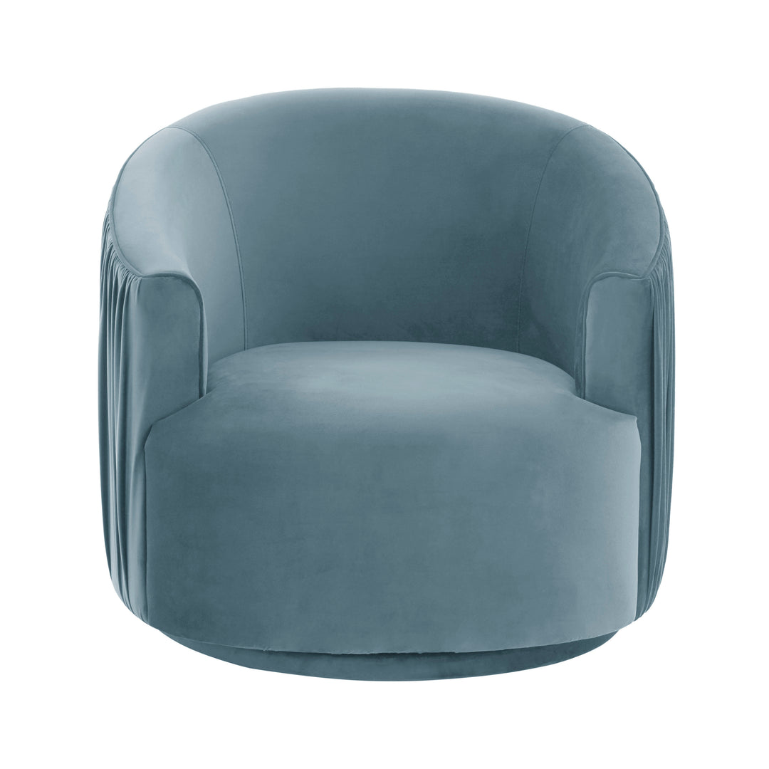 Silla giratoria de terciopelo Helicia