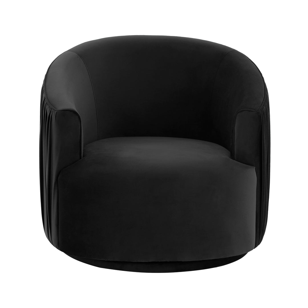 Silla giratoria de terciopelo Helicia