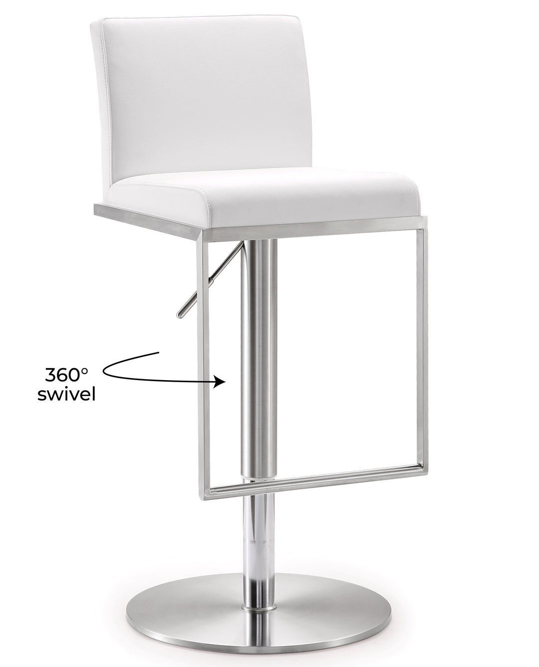Banco para barra de cocina ajustable en acero inoxidable Driss