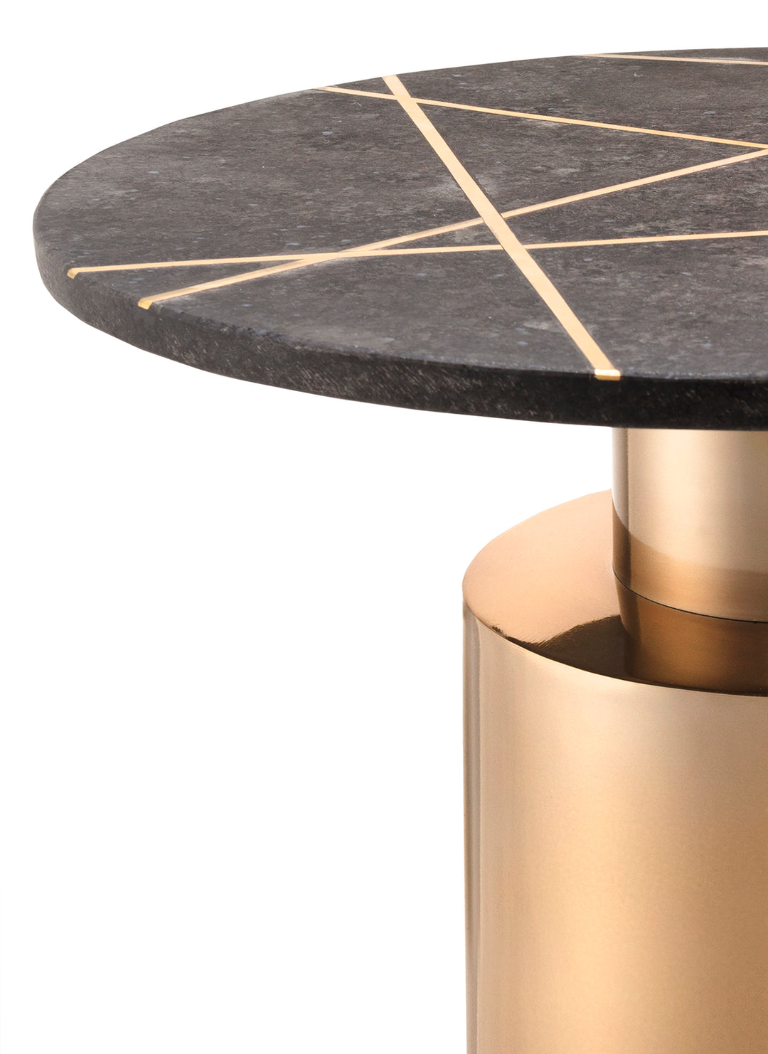 Mesa lateral para sala con mármol negro ó blanco Nise