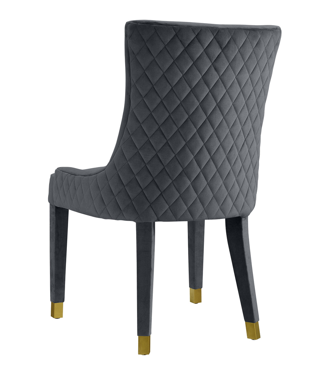 Silla de terciopelo con patrón de diamantes Lionel - juego de 2
