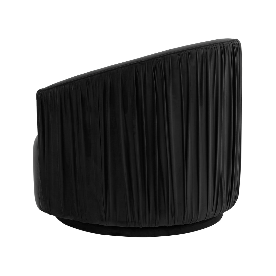 Silla giratoria de terciopelo Helicia