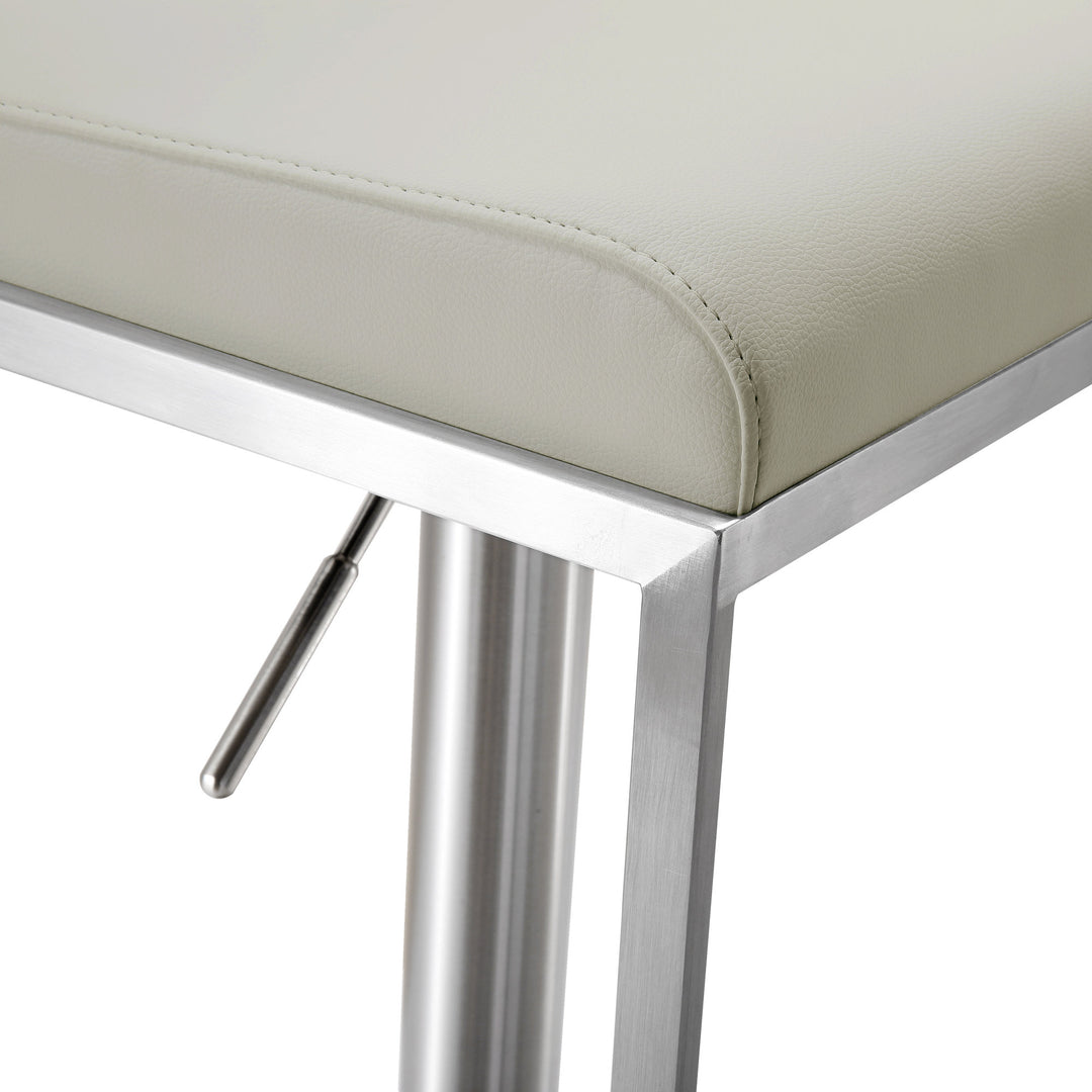 Banco para barra de cocina ajustable en acero inoxidable Driss