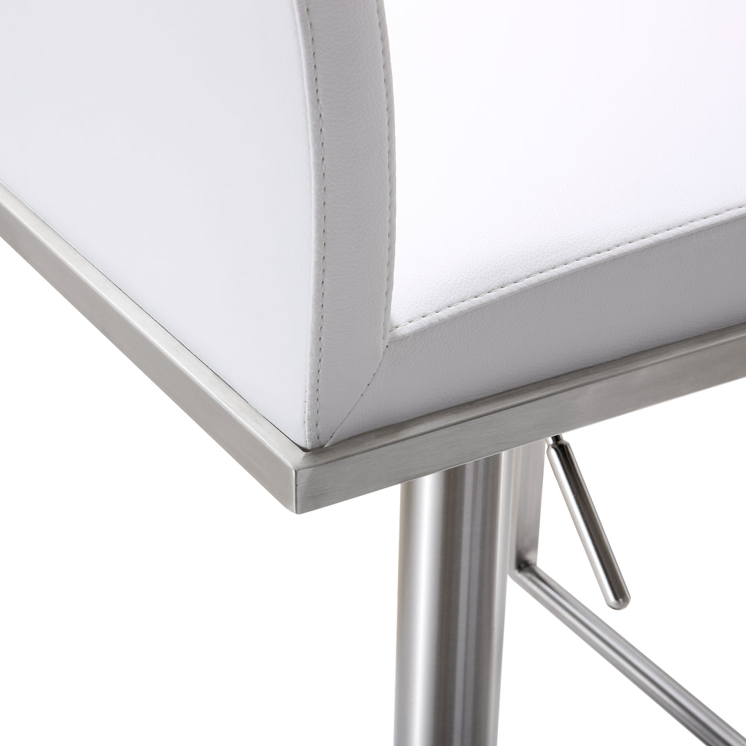 Banco para barra de cocina ajustable en acero inoxidable Driss