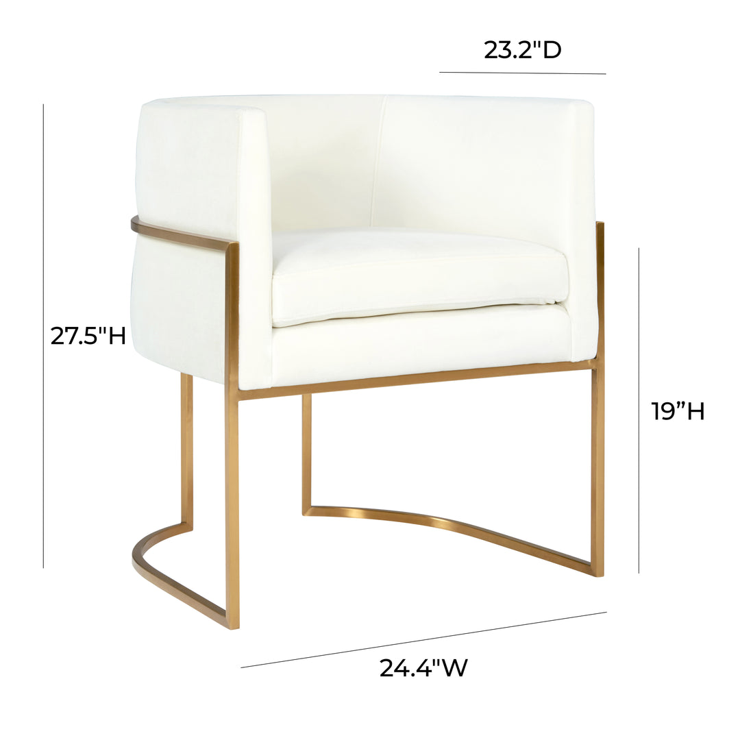 Silla de comedor de terciopelo Tajura