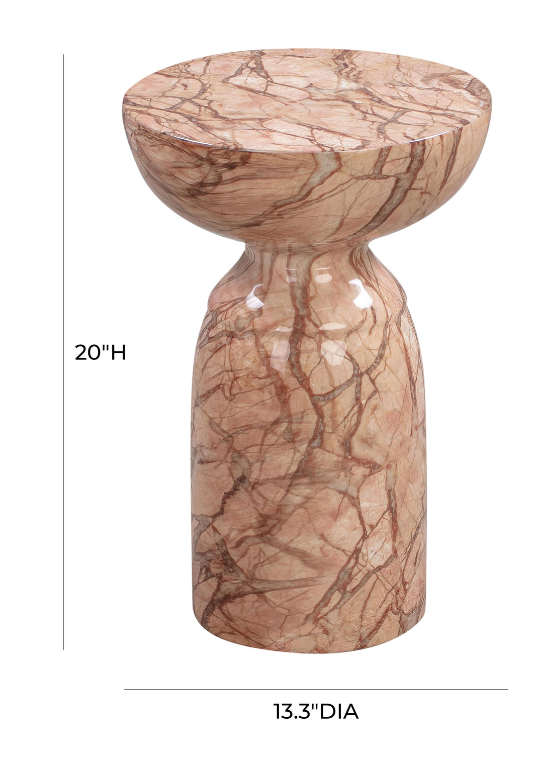 Mesa auxiliar de mármol Oris