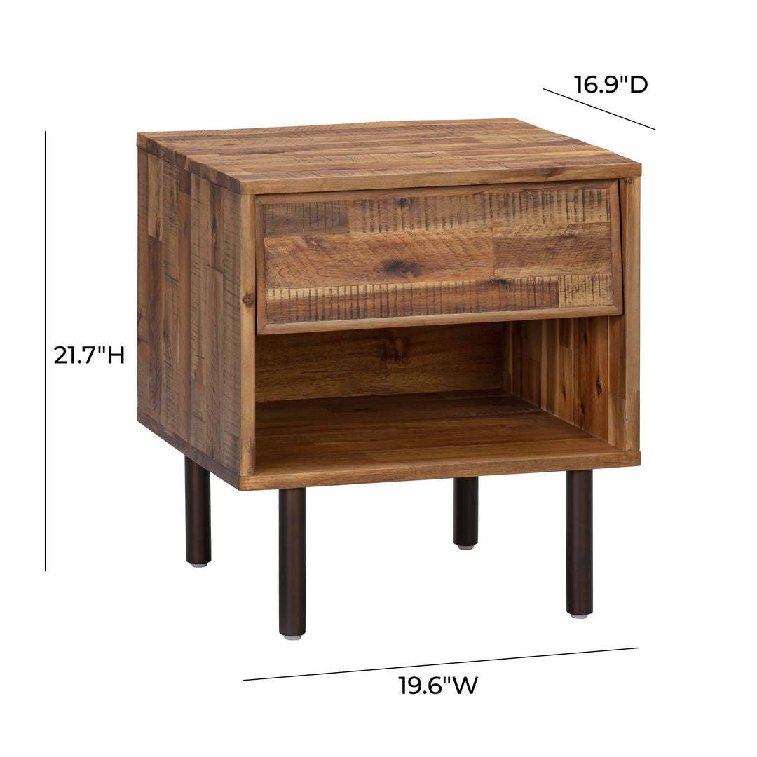 Buró de madera de acacia Ghita