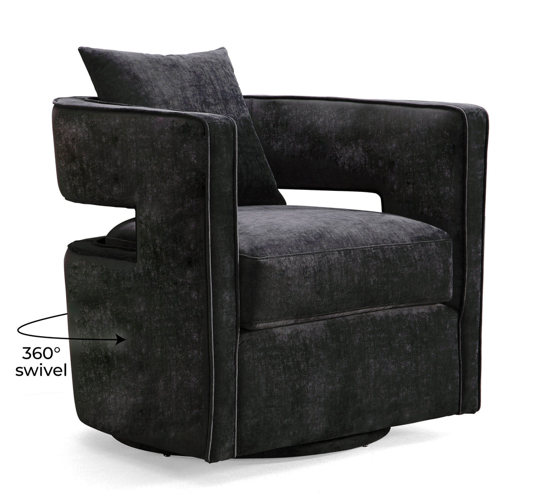 Silla de terciopelo giratoria Pelage