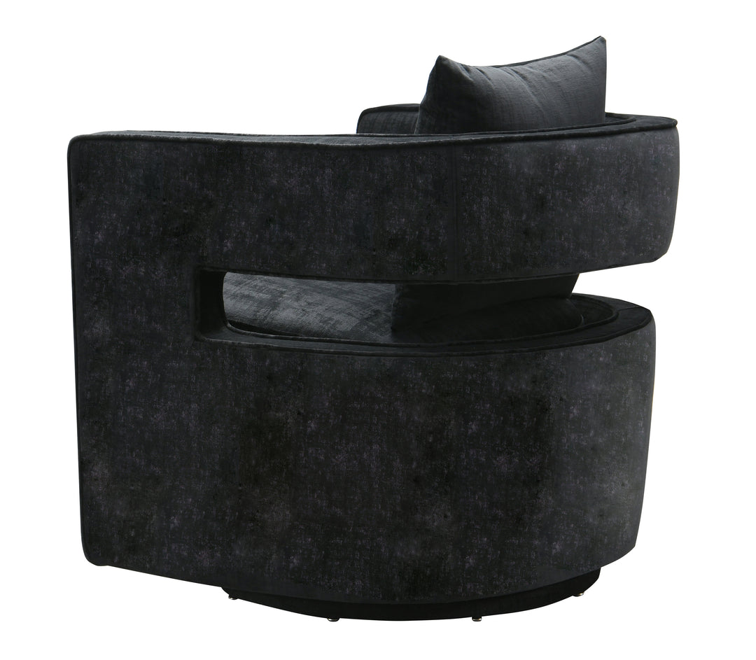 Silla de terciopelo giratoria Pelage
