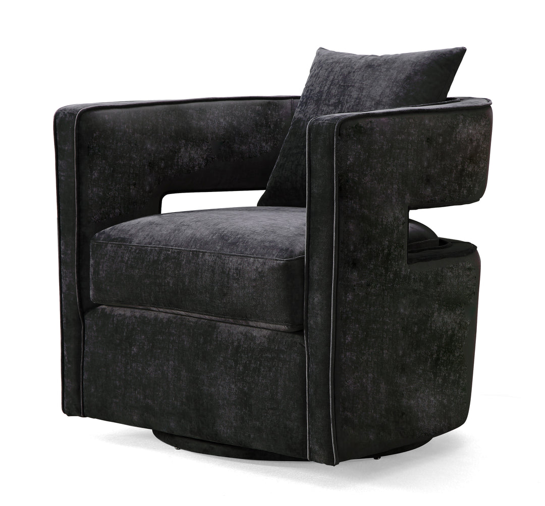 Silla de terciopelo giratoria Pelage