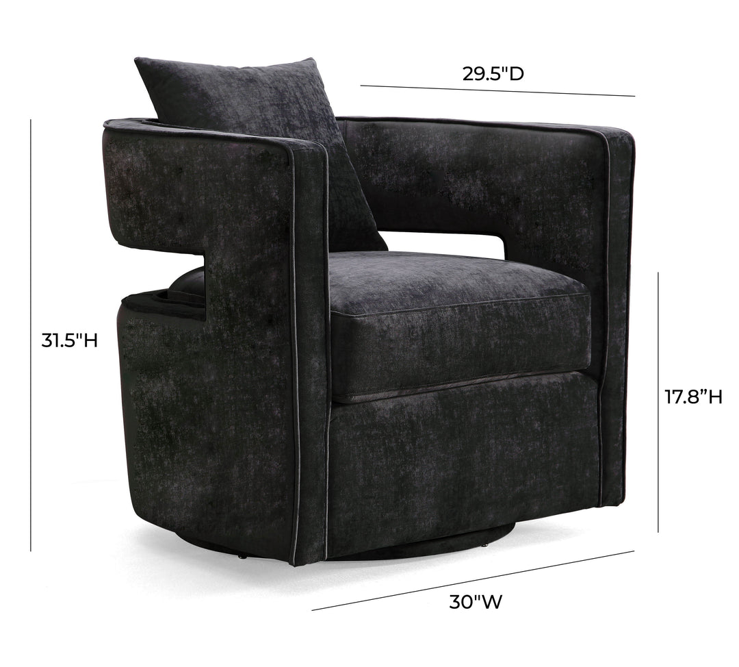 Silla de terciopelo giratoria Pelage