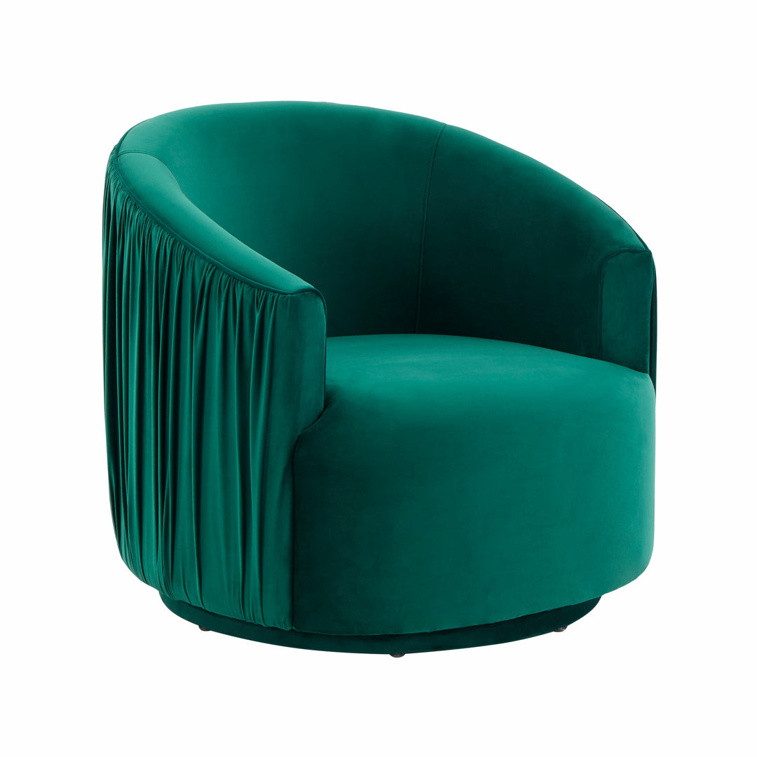 Silla giratoria de terciopelo Helicia