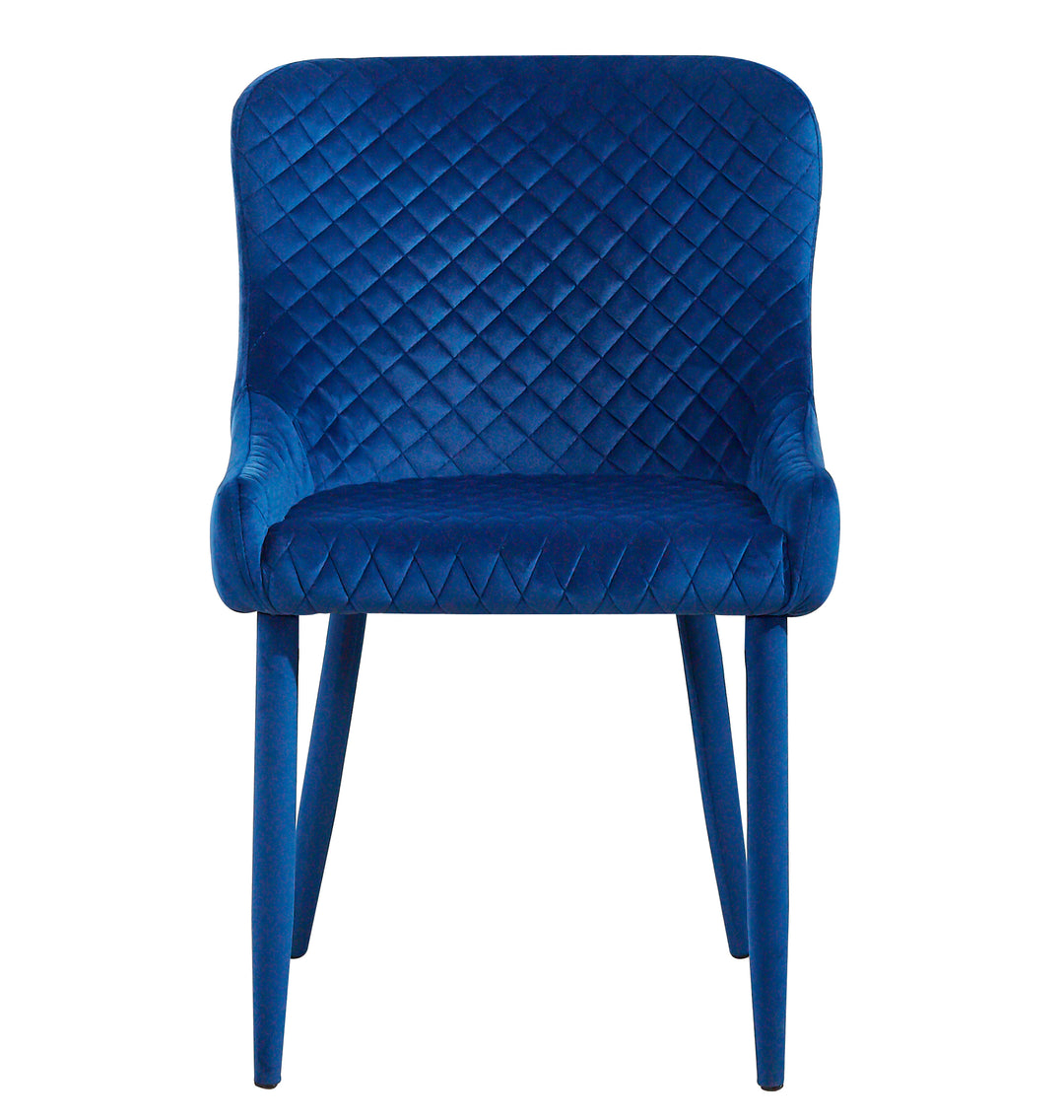 Silla gris o azul marino estilo capitoné de diamantes Erena