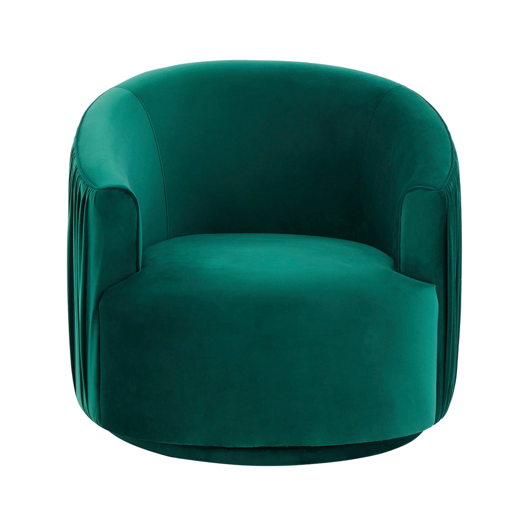 Silla giratoria de terciopelo Helicia
