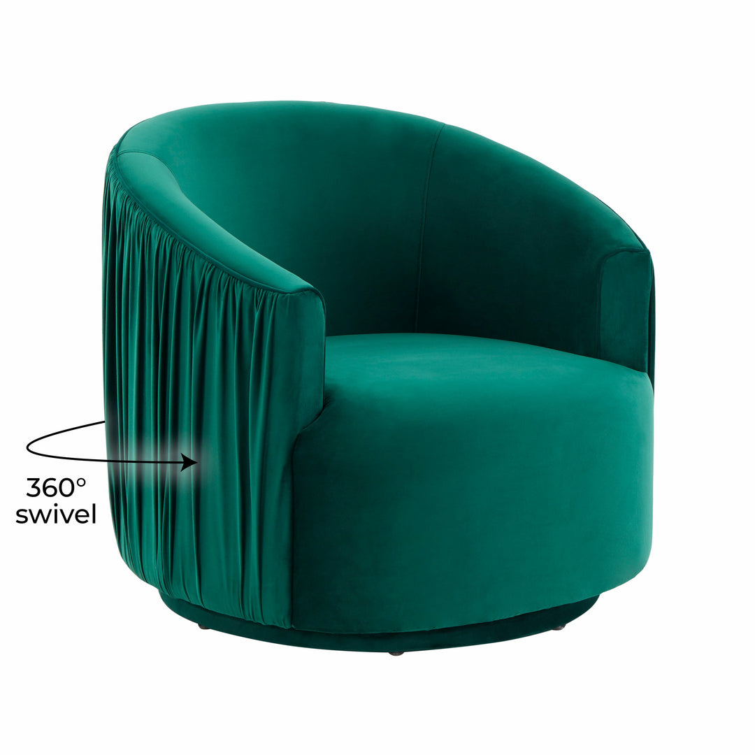 Silla giratoria de terciopelo Helicia