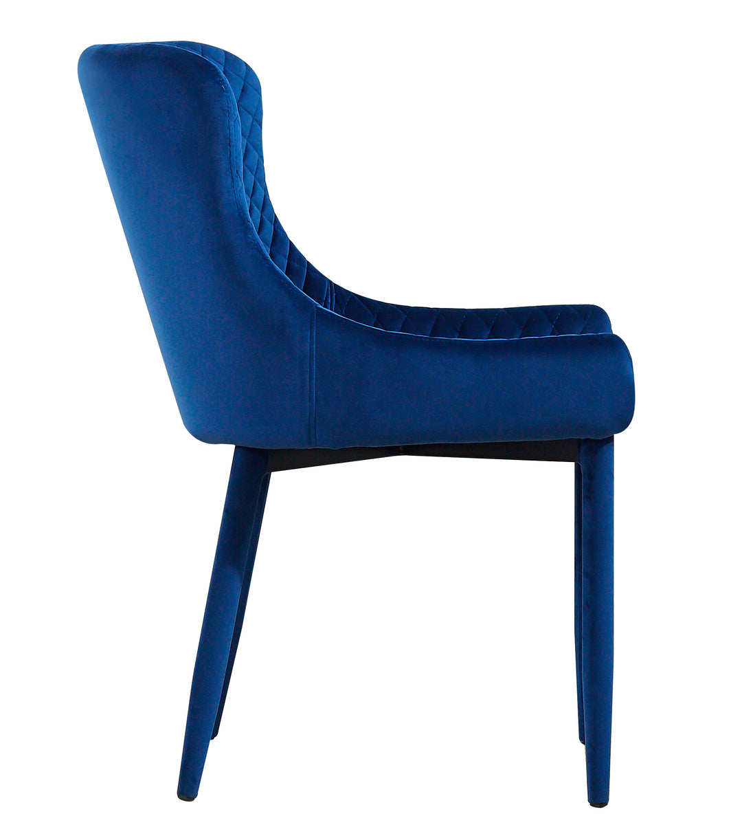 Silla gris o azul marino estilo capitoné de diamantes Erena