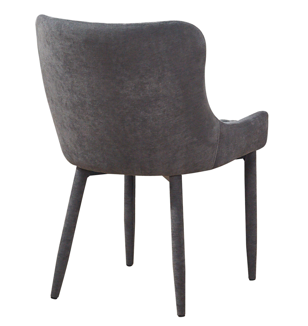 Silla gris o azul marino estilo capitoné de diamantes Erena