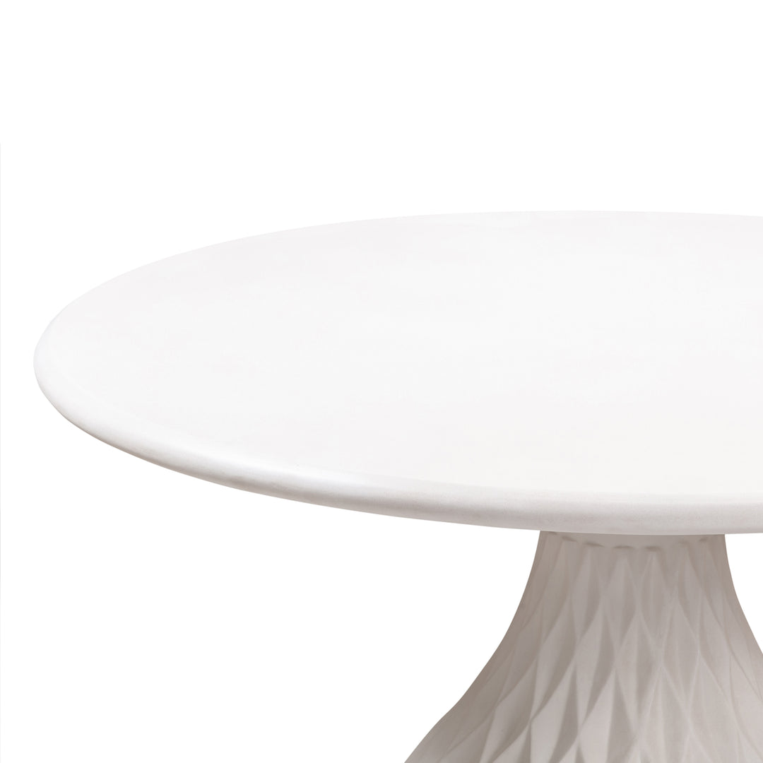 Comedor redondo de concreto para interiores o exteriores Orense