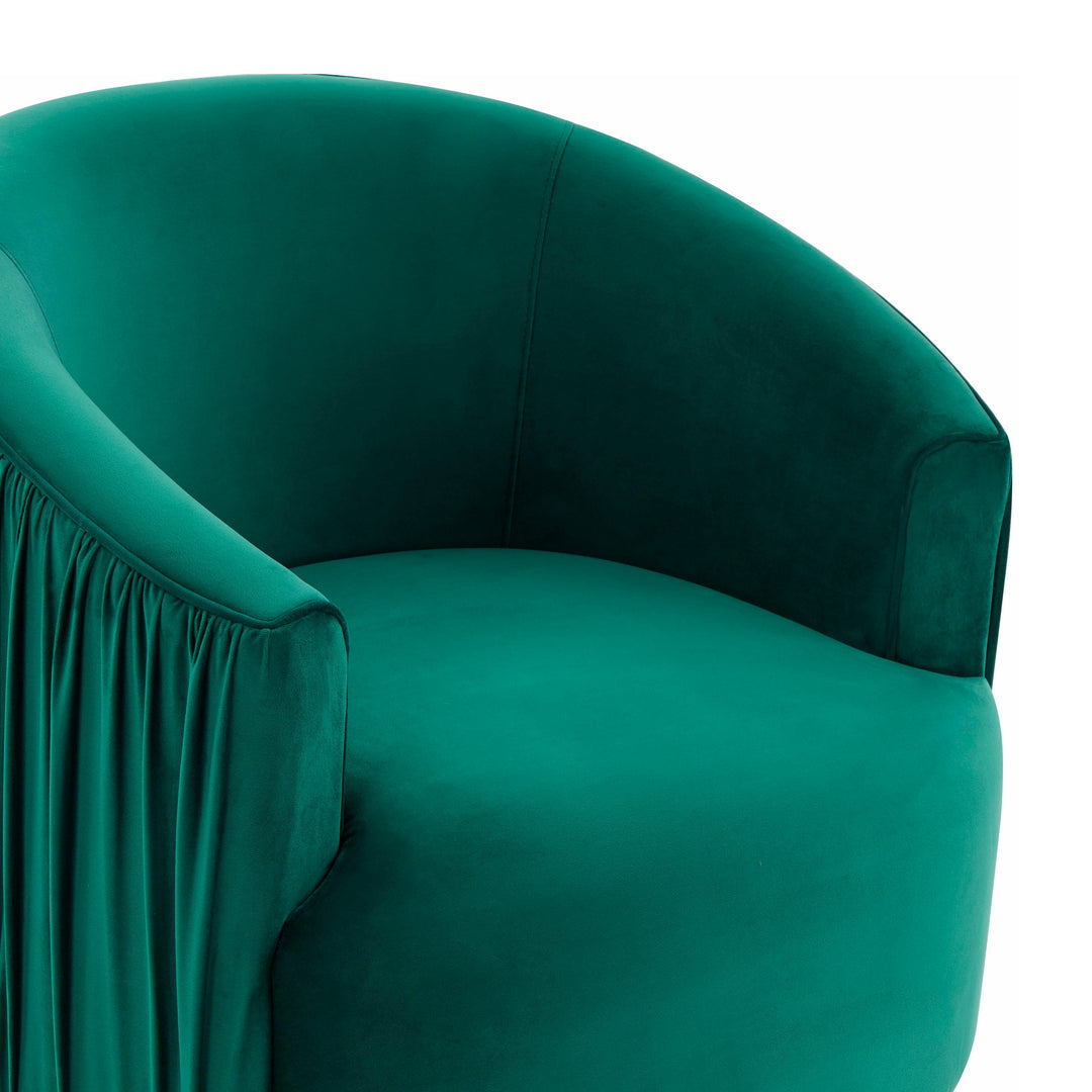 Silla giratoria de terciopelo Helicia