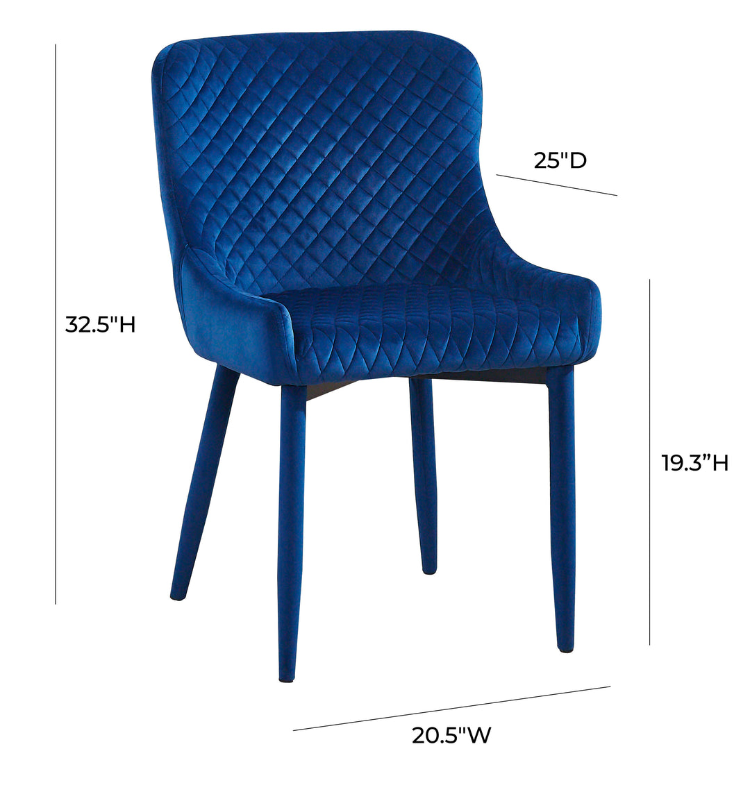 Silla gris o azul marino estilo capitoné de diamantes Erena