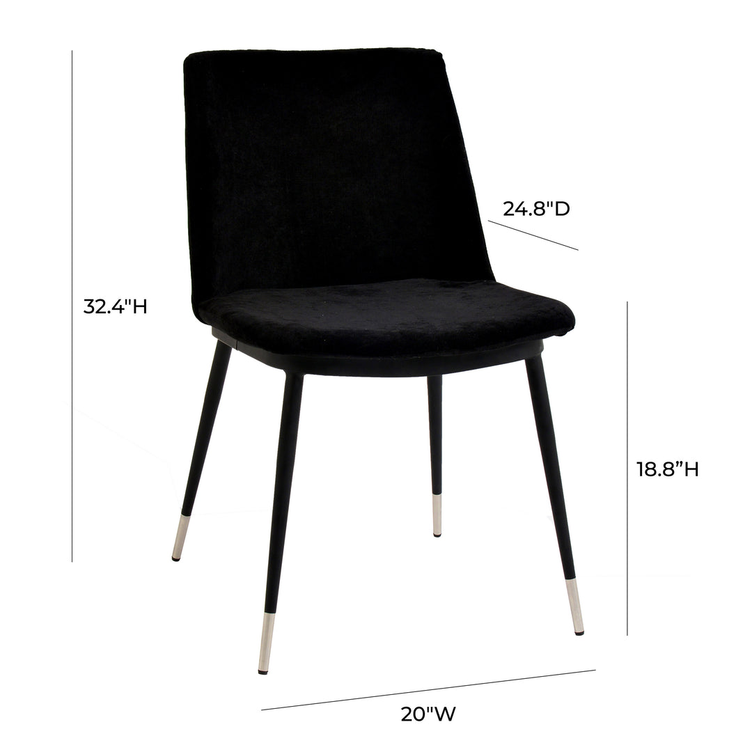 Sillas de teciopelo para comedor modernas Elisa - juego de dos