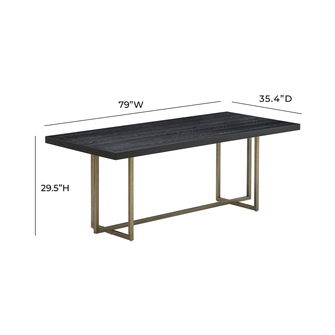 Mesa de comedor negra Noor 79” - 2 metros
