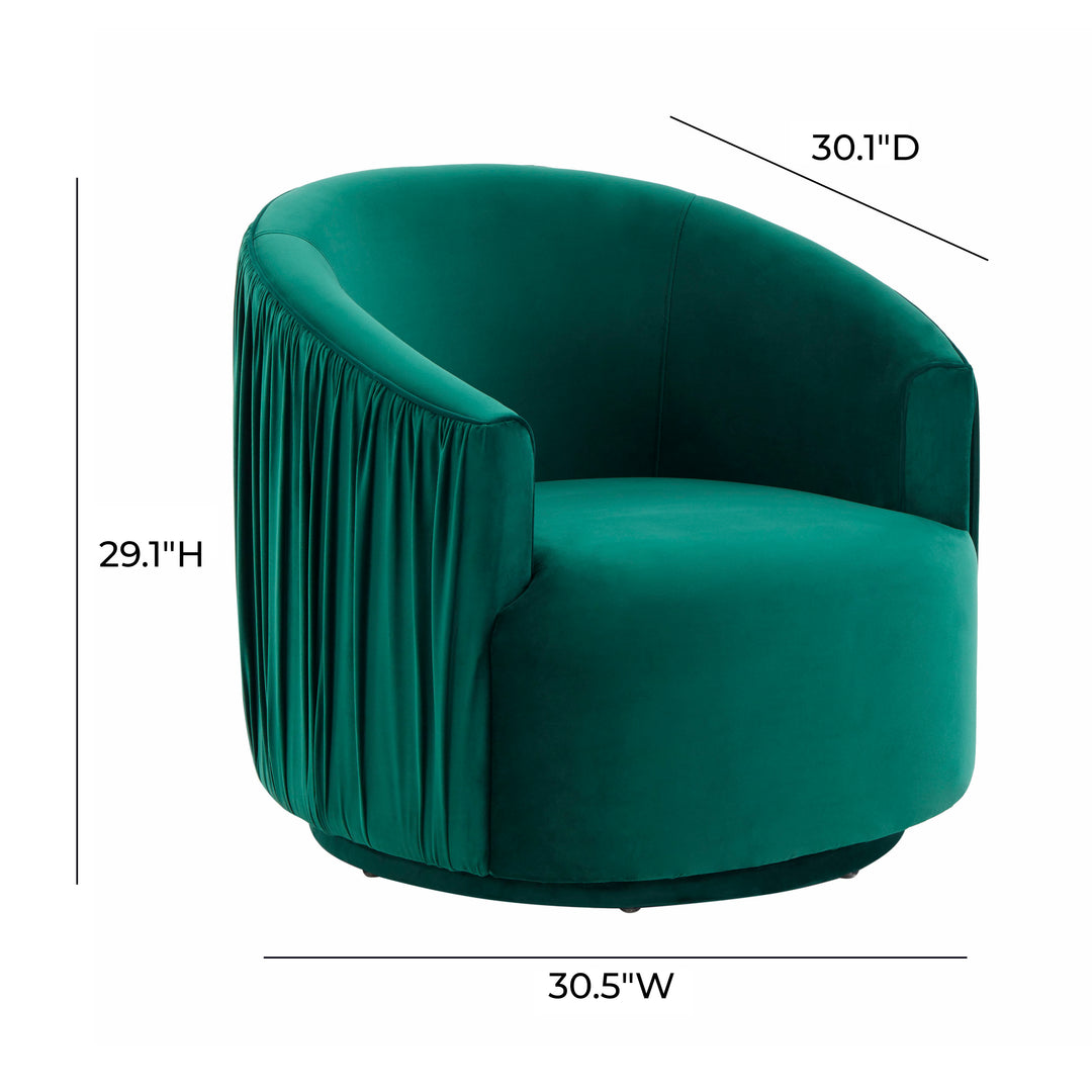 Silla giratoria de terciopelo Helicia