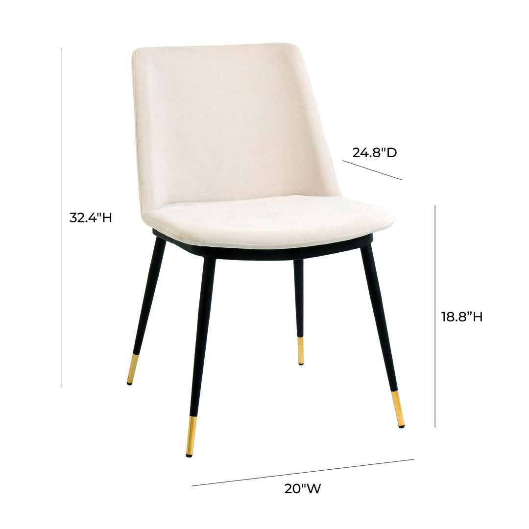 Sillas de teciopelo para comedor modernas Elisa - juego de dos