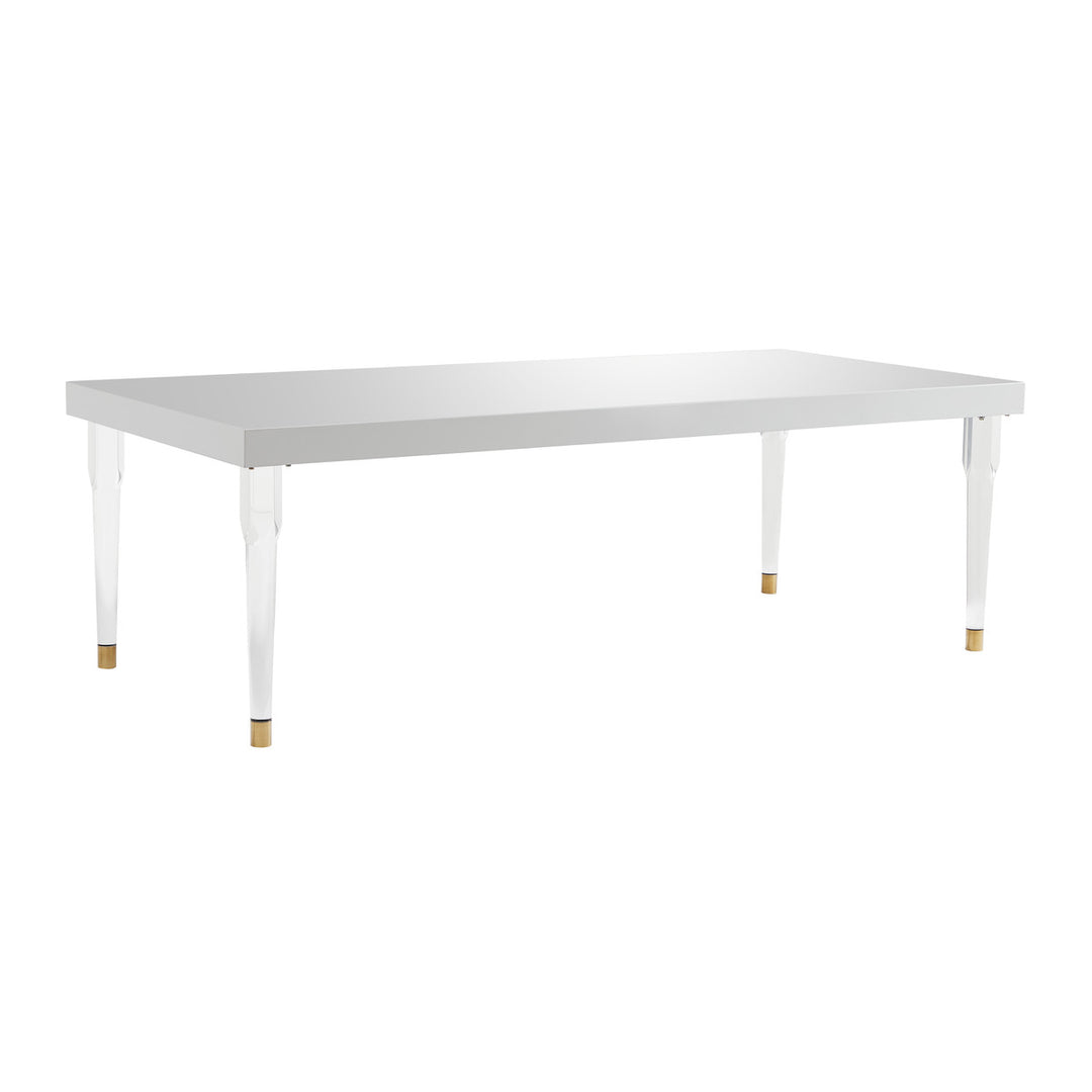 Comedor 10 personas blanco de alto brillo Cyrill.