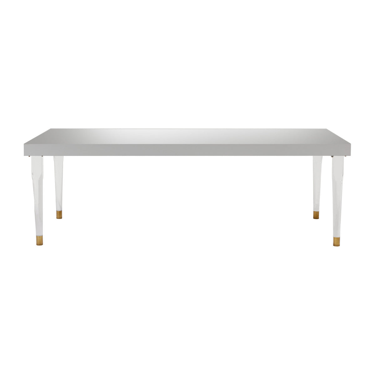 Comedor 10 personas blanco de alto brillo Cyrill de frente.