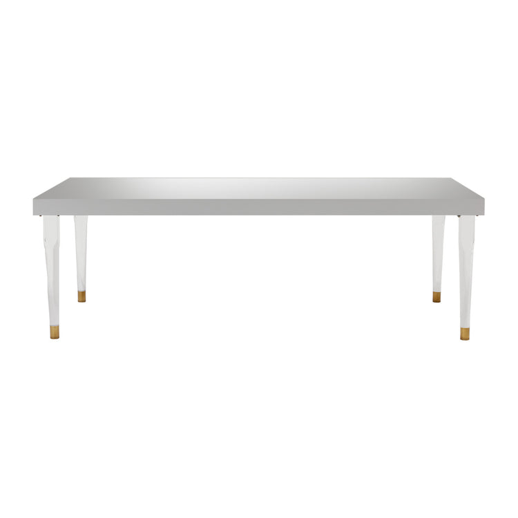 Comedor 10 personas blanco de alto brillo Cyrill de frente.