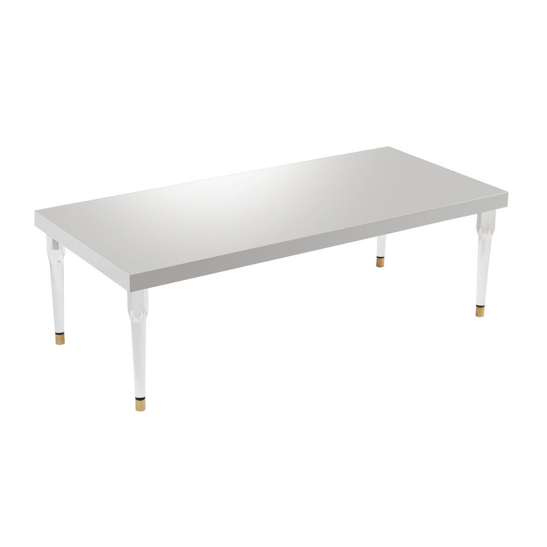 Comedor 10 personas blanco de alto brillo Cyrill